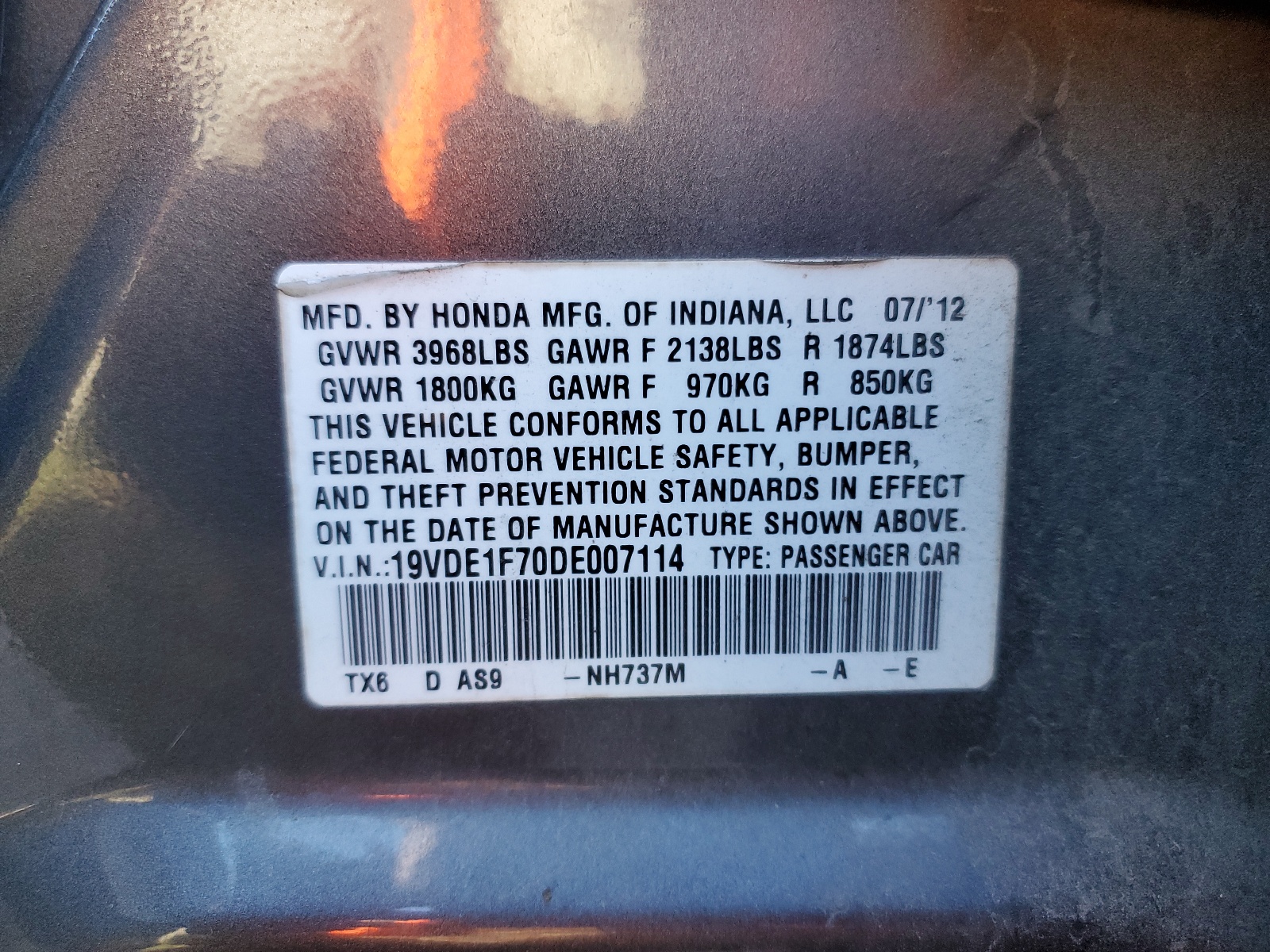 19VDE1F70DE007114 2013 Acura Ilx 20 Tech