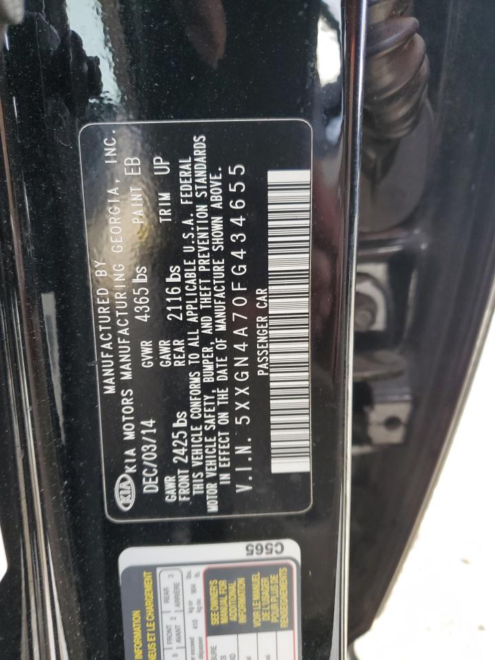 2015 Kia Optima Ex VIN: 5XXGN4A70FG434655 Lot: 70715613