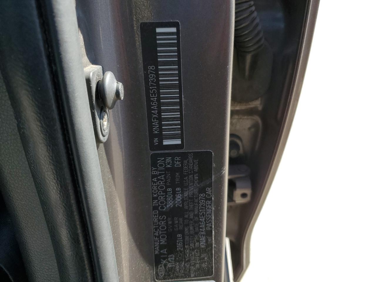 2014 Kia Forte Lx VIN: KNAFX4A64E5173978 Lot: 74146673