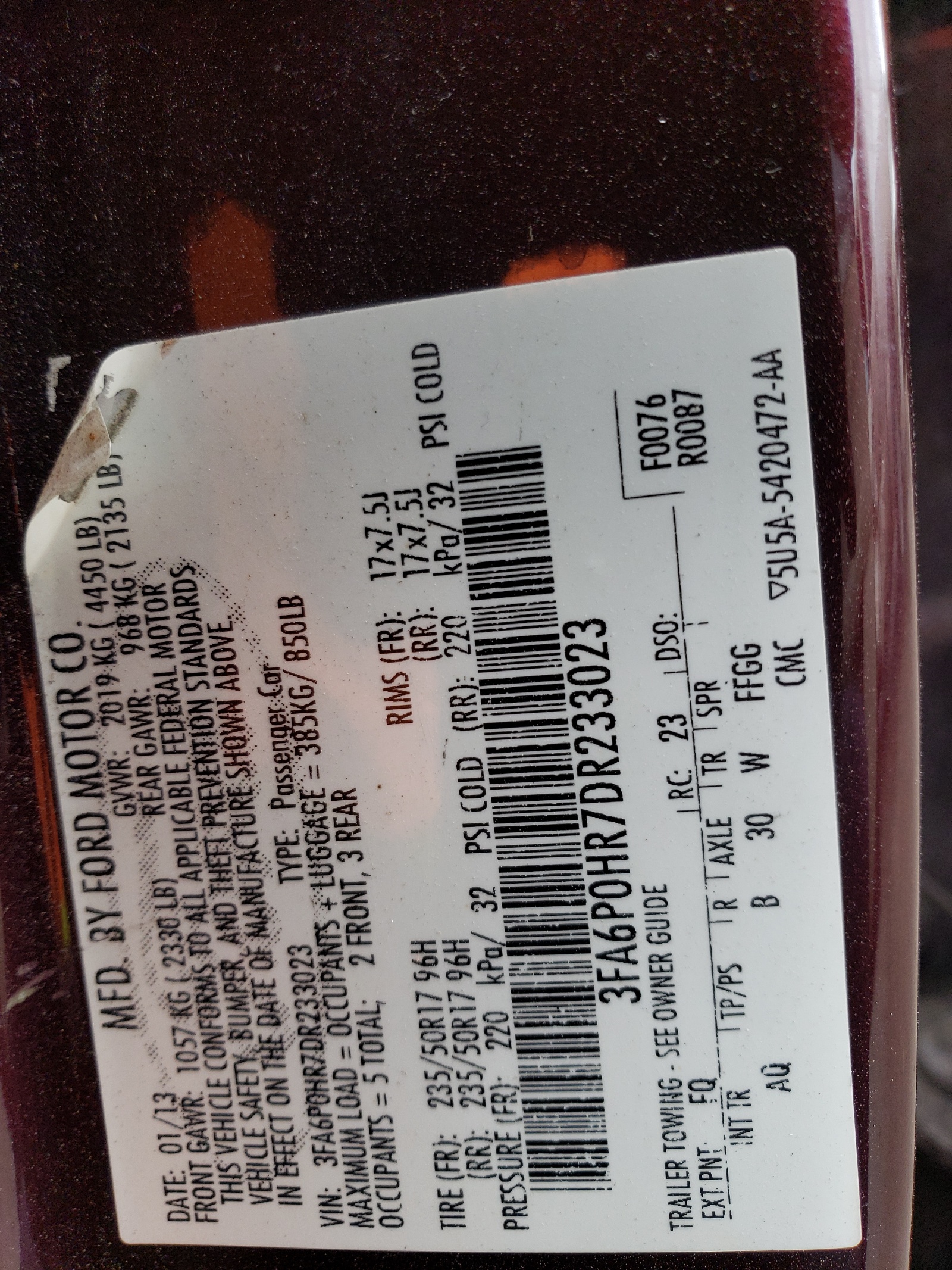 3FA6P0HR7DR233023 2013 Ford Fusion Se