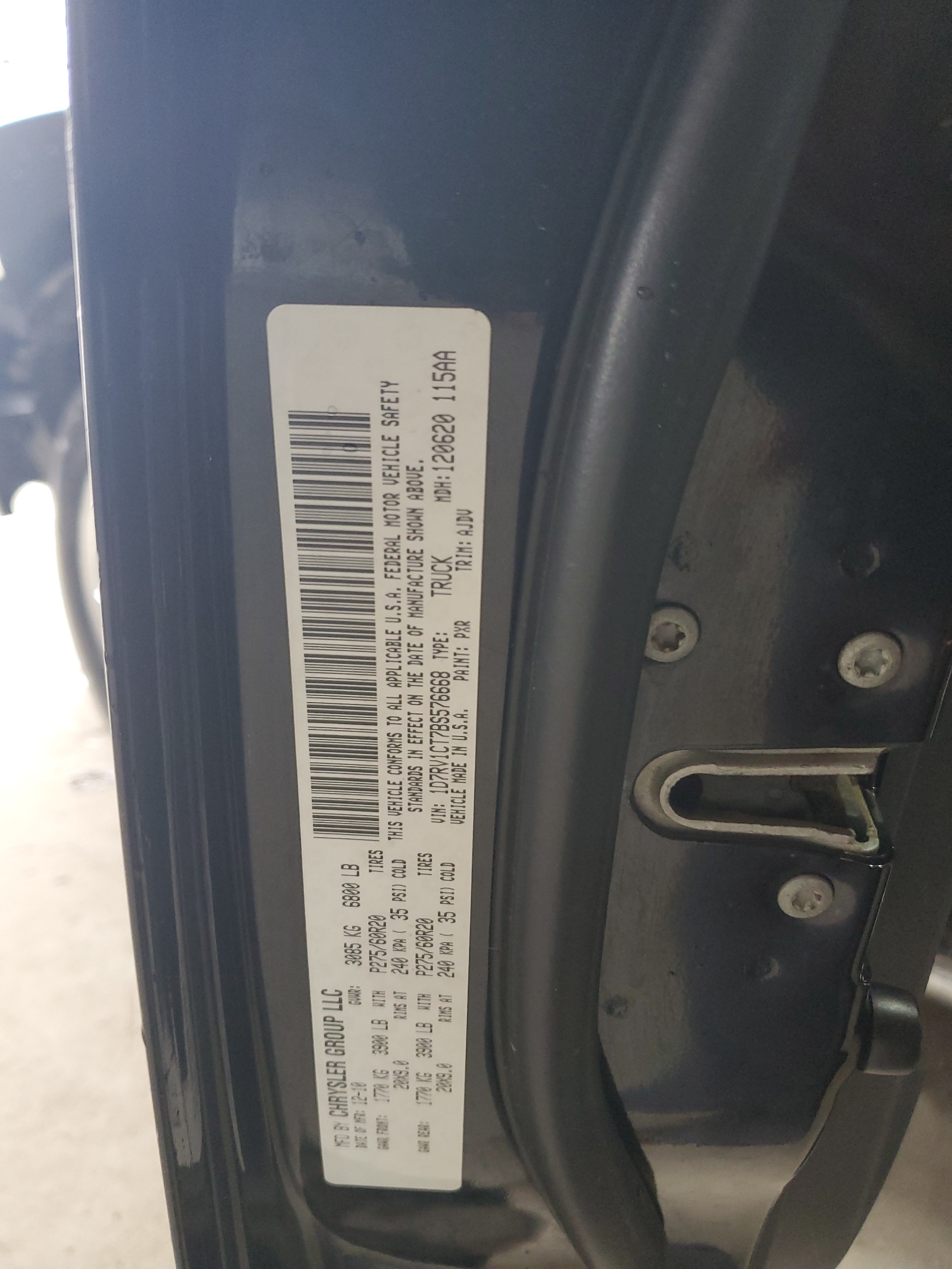 1D7RV1CT7BS576668 2011 Dodge Ram 1500