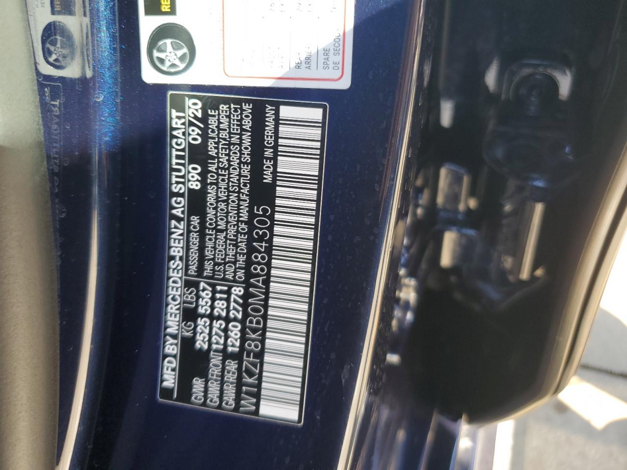 2021 Mercedes-Benz E 63 Amg-S 4Matic VIN: W1KZF8KB0MA884305 Lot: 73858834