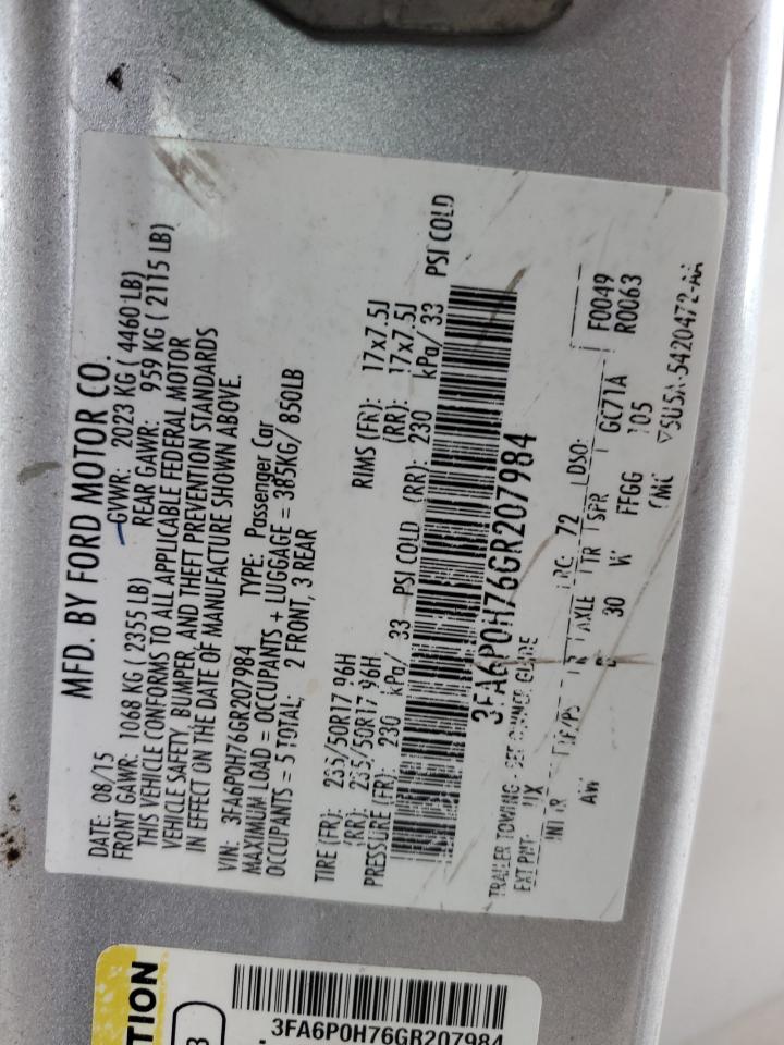 3FA6P0H76GR207984 2016 FORD FUSION - Image 12