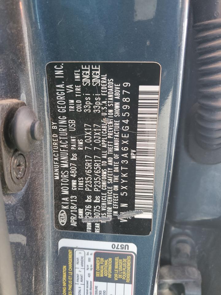 5XYKT3A6XEG459879 2014 Kia Sorento Lx