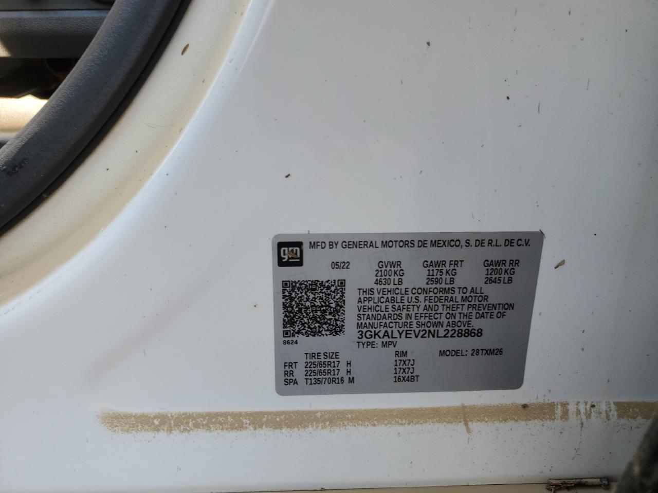 3GKALYEV2NL228868 2022 GMC Terrain At4