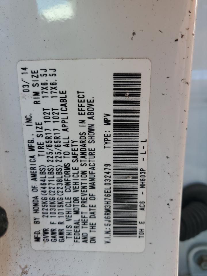 5J6RM3H76EL032479 2014 Honda Cr-V Exl