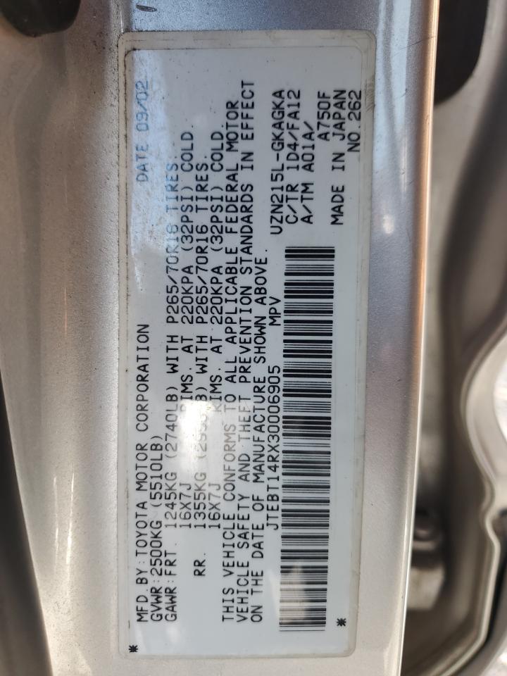 JTEBT14RX30006905 2003 Toyota 4Runner Sr5