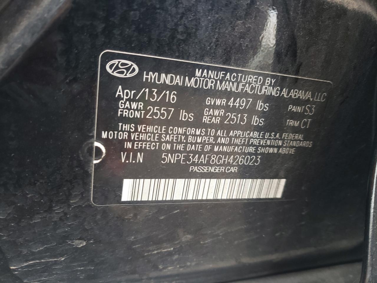 5NPE34AF8GH426023 2016 HYUNDAI SONATA - Image 15