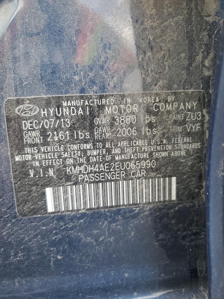 KMHDH4AE2EU065990 2014 Hyundai Elantra Se