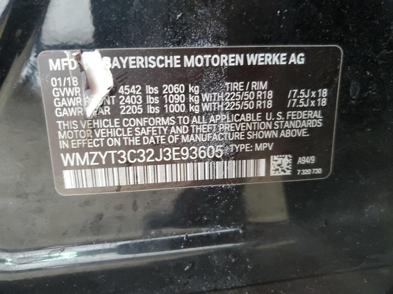 WMZYT3C32J3E93605 2018 Mini Cooper S Countryman