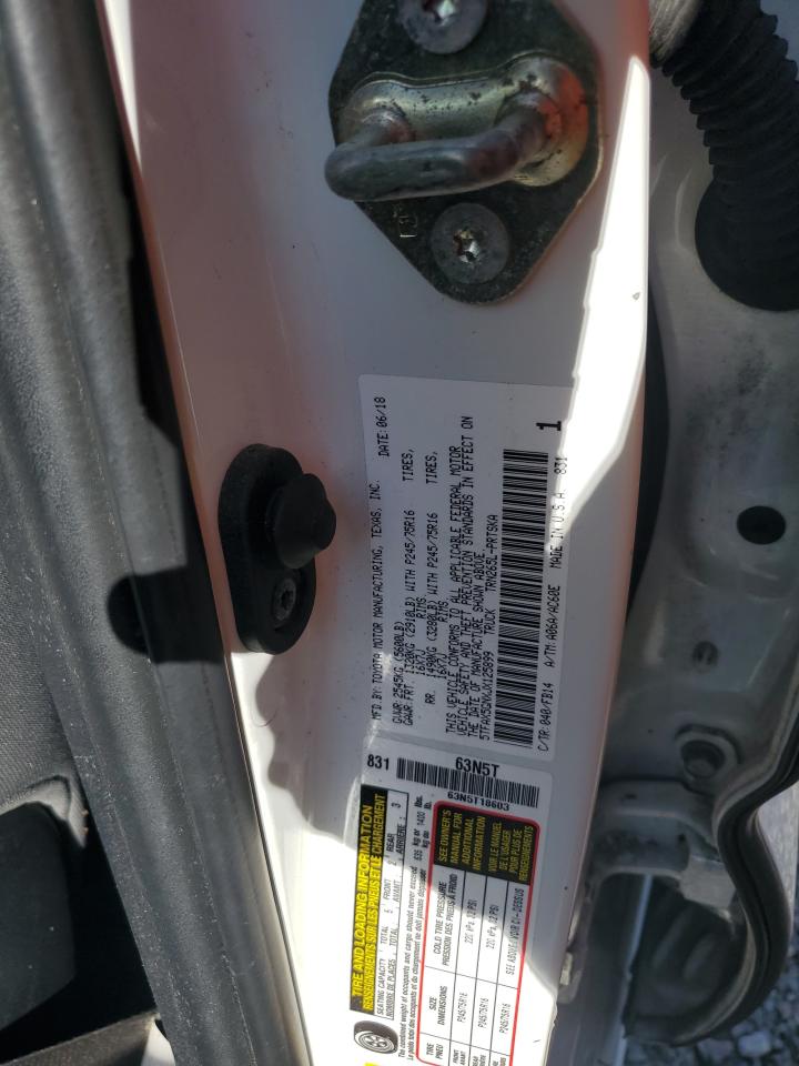 5TFAX5GNXJX125899 2018 Toyota Tacoma Double Cab