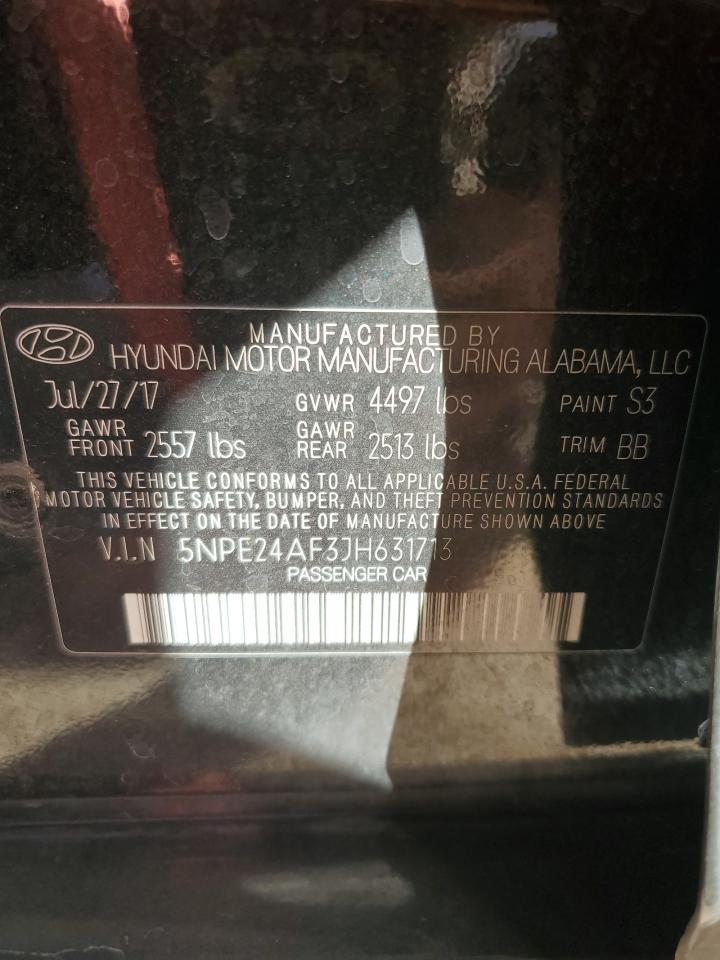 5NPE24AF3JH631713 2018 Hyundai Sonata Se