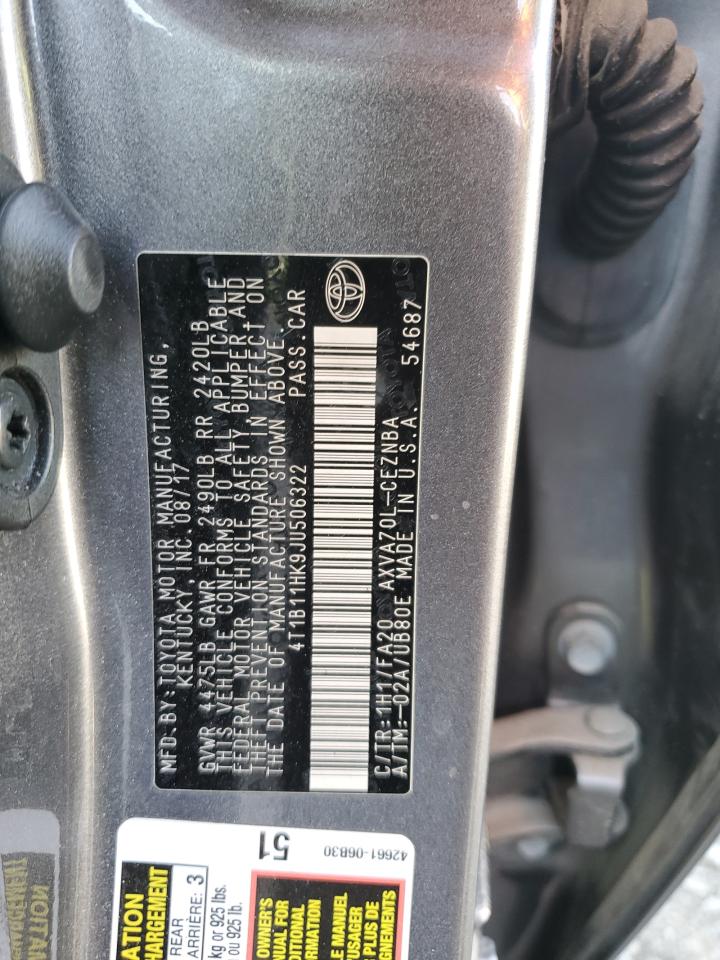 4T1B11HK9JU506322 2018 Toyota Camry L