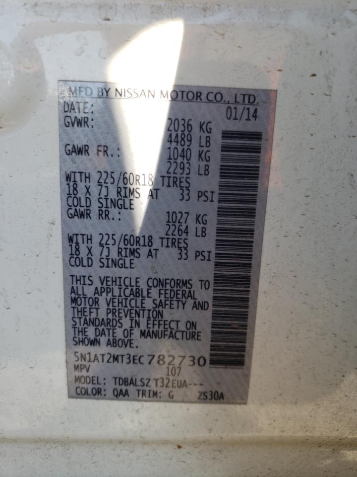 5N1AT2MT3EC782730 2014 Nissan Rogue S