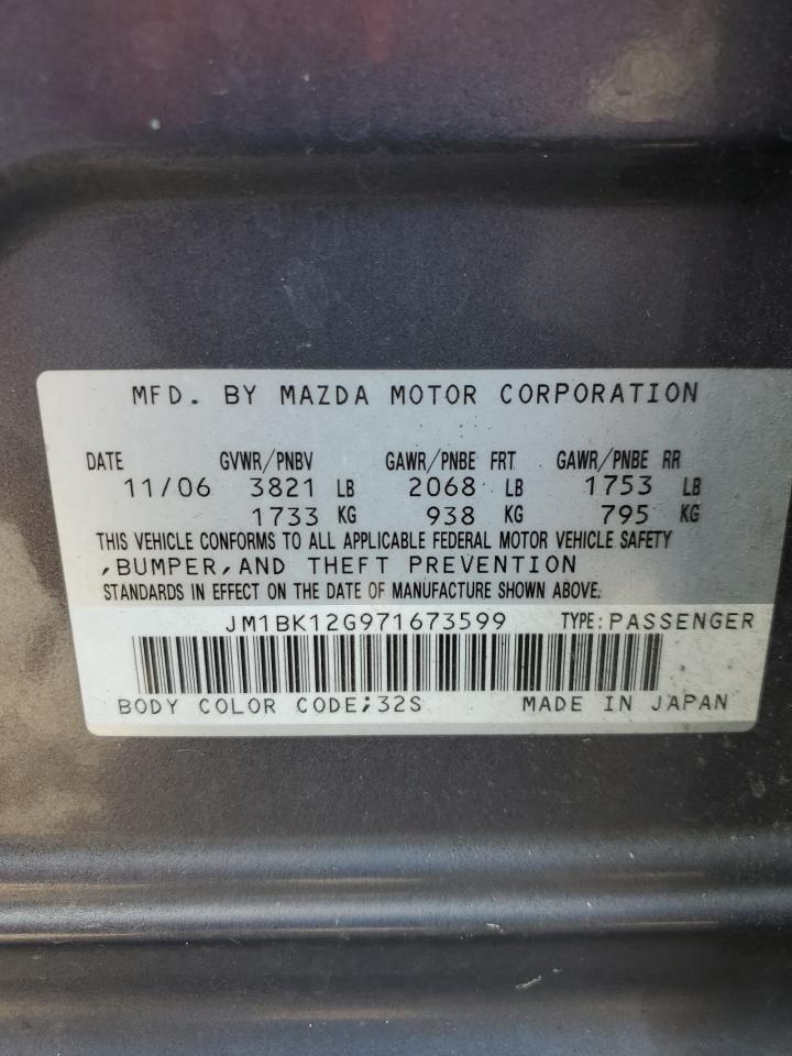 JM1BK12G971673599 2007 Mazda 3 I