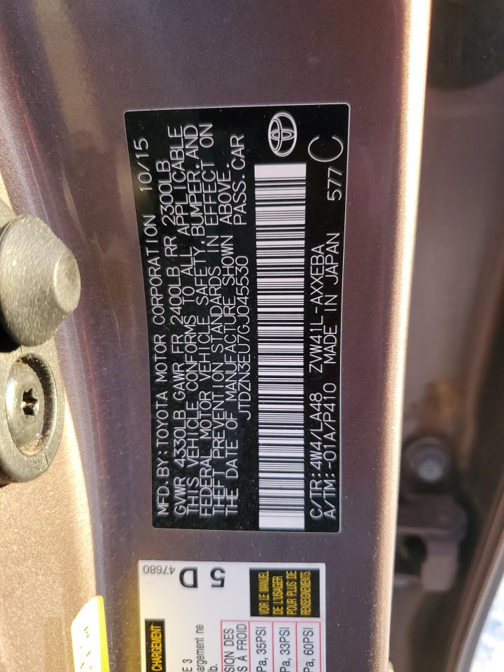 JTDZN3EU7GJ045530 2016 Toyota Prius V