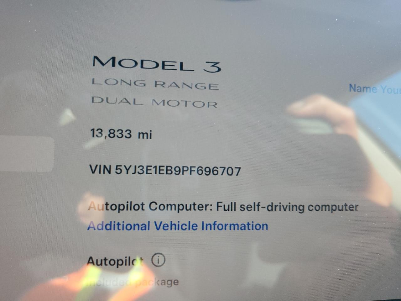 2023 Tesla Model 3 VIN: 5YJ3E1EB9PF696707 Lot: 74630234