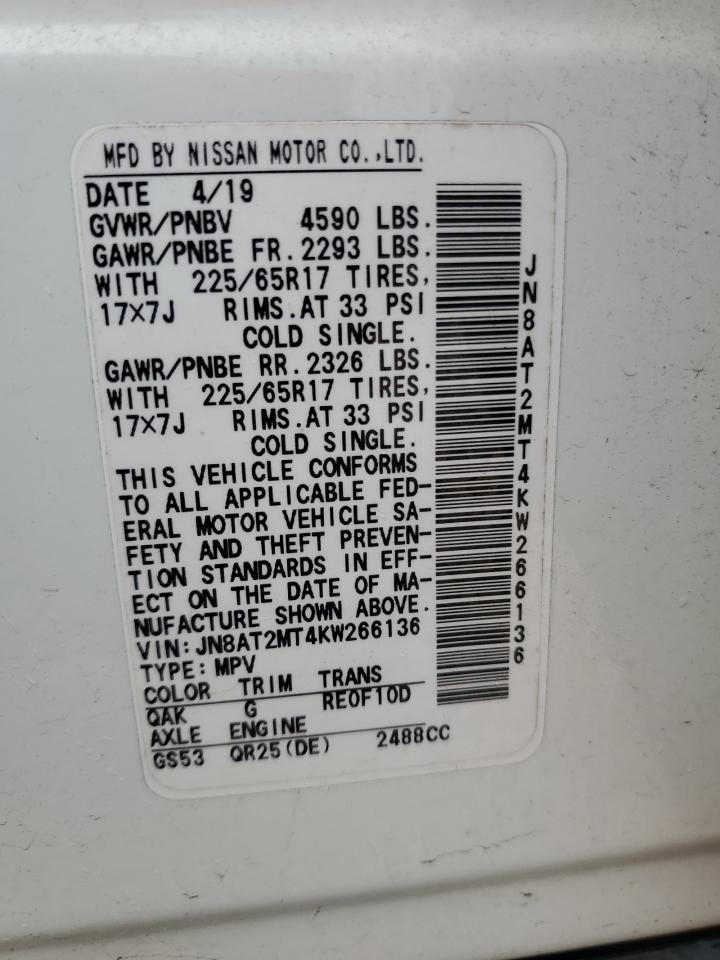 JN8AT2MT4KW266136 2019 NISSAN ROGUE - Image 14