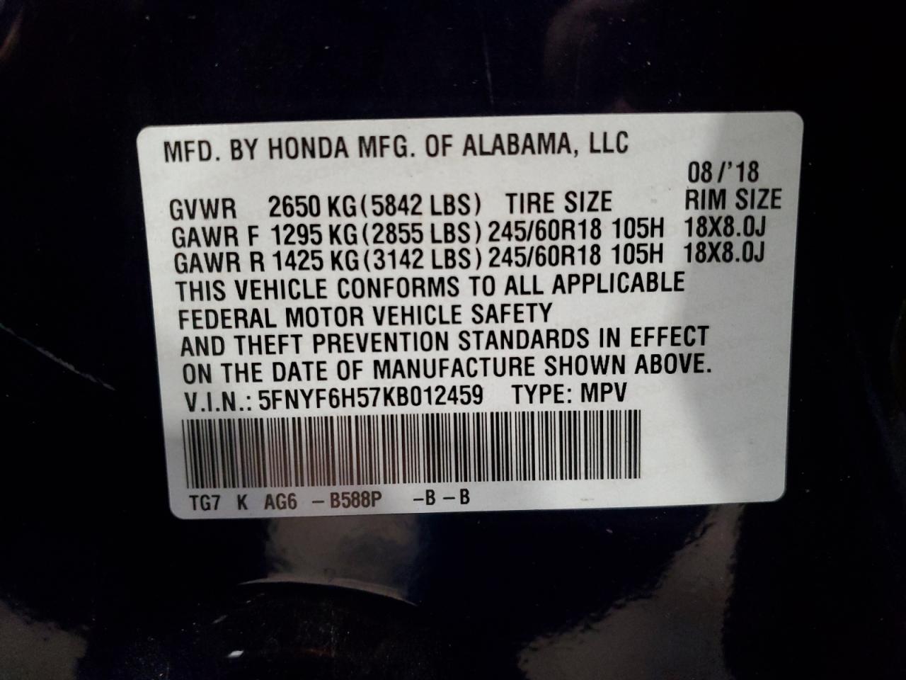 2019 Honda Pilot - Image 13
