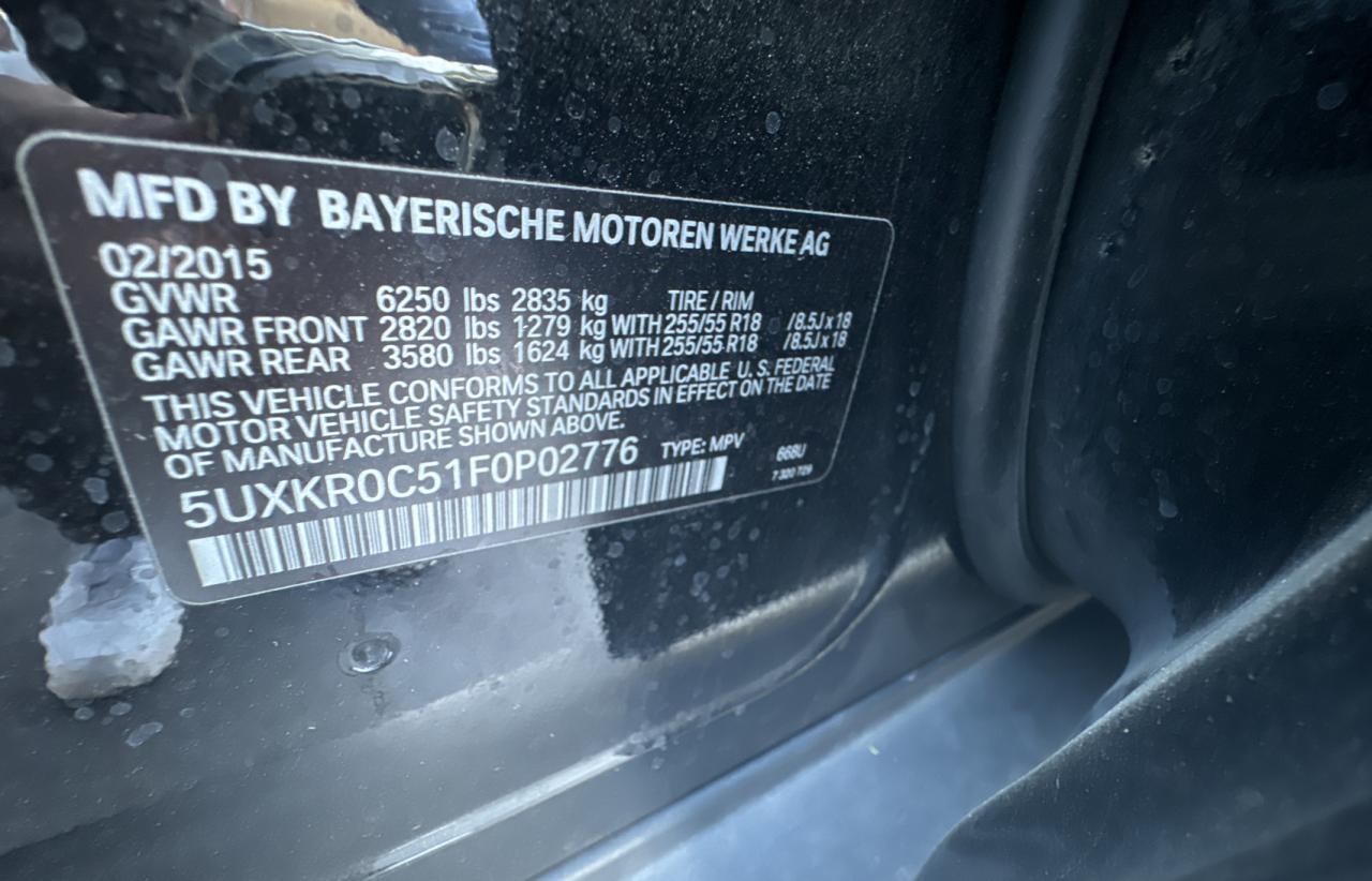 5UXKR0C51F0P02776 2015 BMW X5 xDrive35I