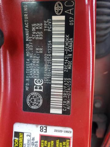 2011 TOYOTA COROLLA BASE