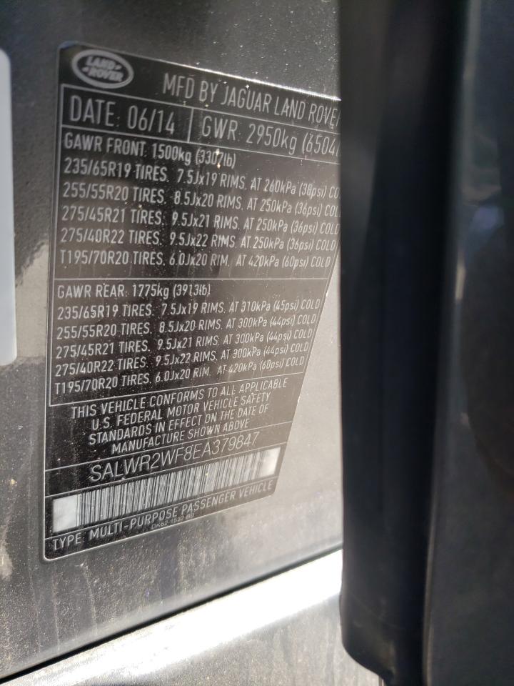 2014 Land Rover Range Rover Sport Hse VIN: SALWR2WF8EA379847 Lot: 73781654