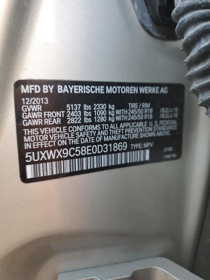 5UXWX9C58E0D31869 2014 BMW X3 xDrive28I