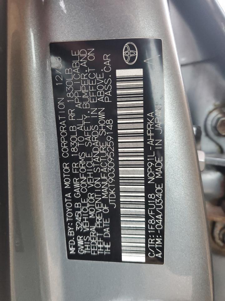 JTDKT903095259148 2009 Toyota Yaris