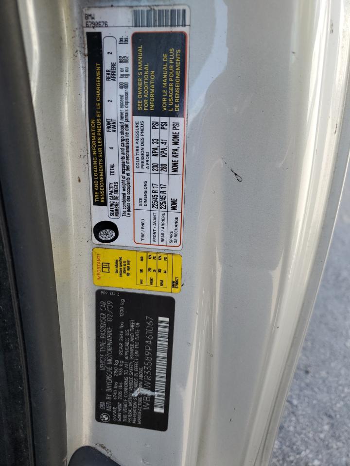 2009 BMW 328 I Sulev VIN: WBAWR33589P461067 Lot: 77022914