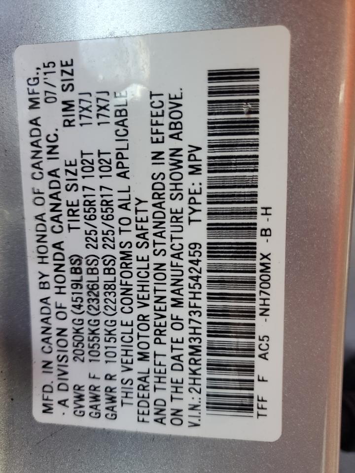 2HKRM3H73FH542459 2015 Honda Cr-V Exl