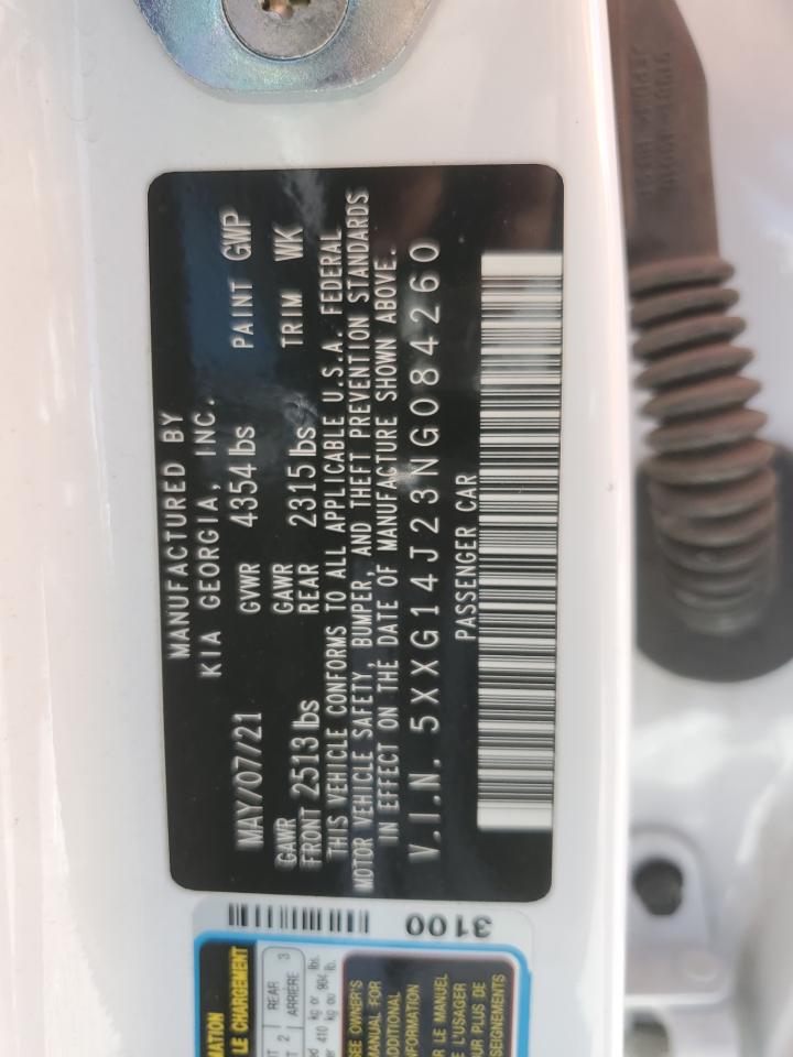 2022 Kia K5 Lxs VIN: 5XXG14J23NG084260 Lot: 74515104