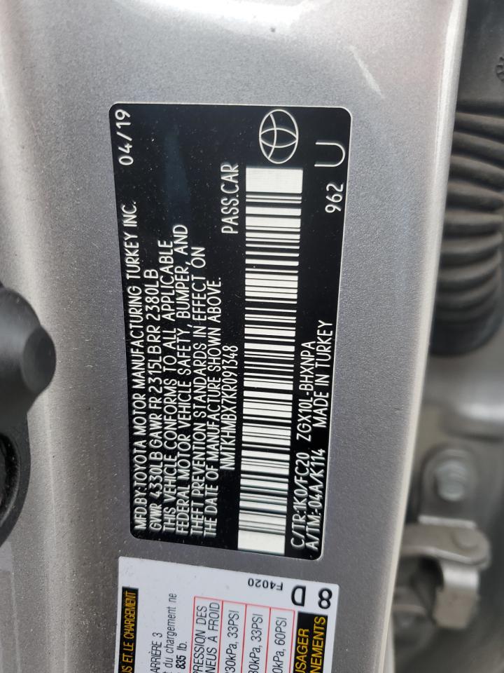 NMTKHMBX7KR091348 2019 Toyota C-Hr Xle