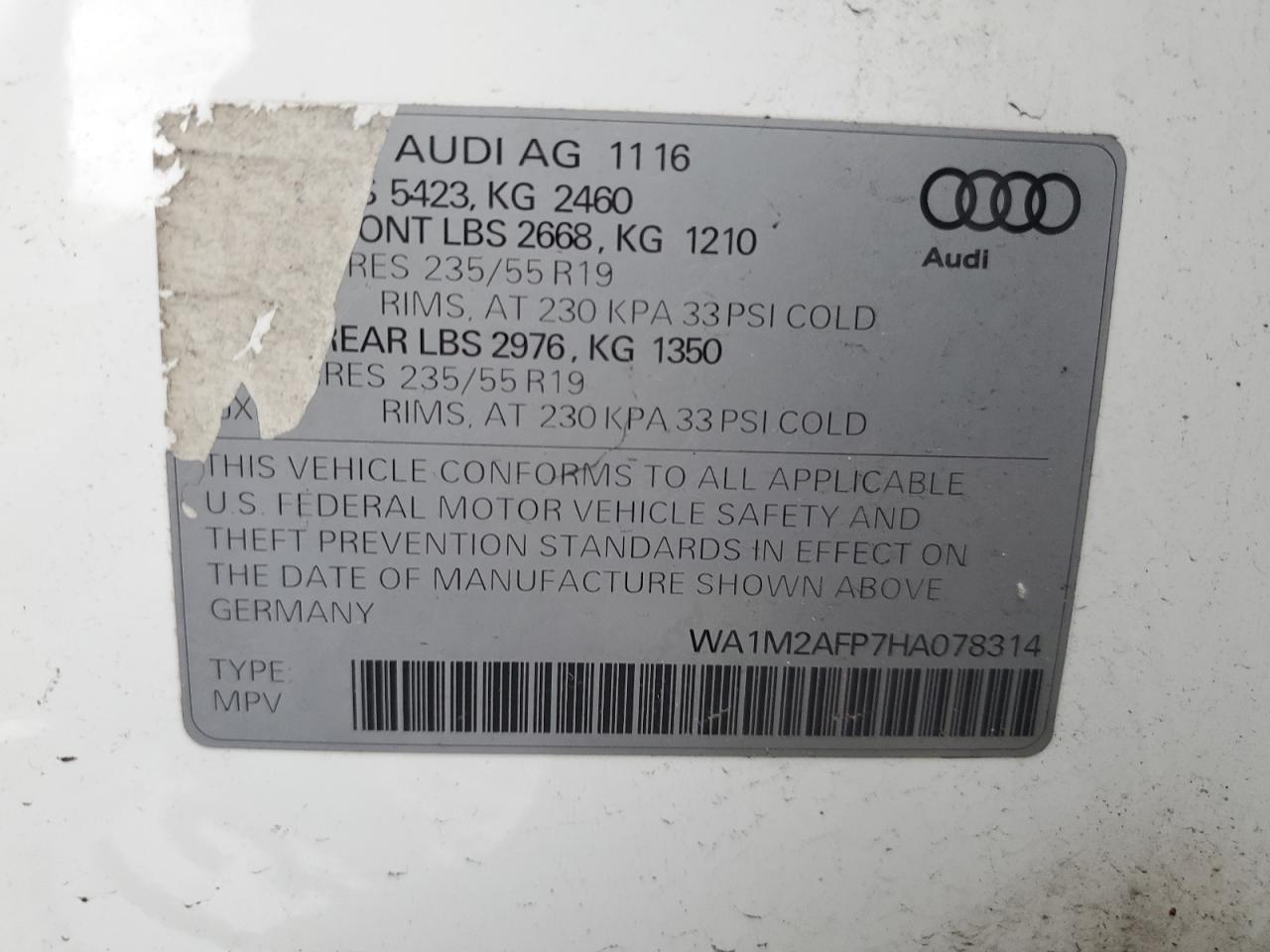 WA1M2AFP7HA078314 2017 AUDI Q5 - Image 16