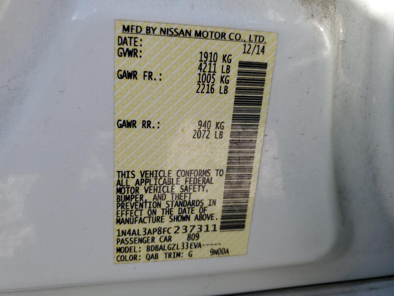 2015 Nissan Altima - Image 12