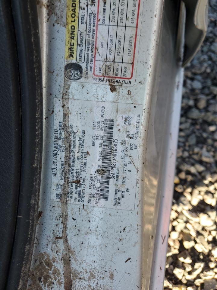 3FAFP081X6R105825 2006 Ford Fusion Sel 3FAFP081X6R105825 2006 Ford Fusion Sel