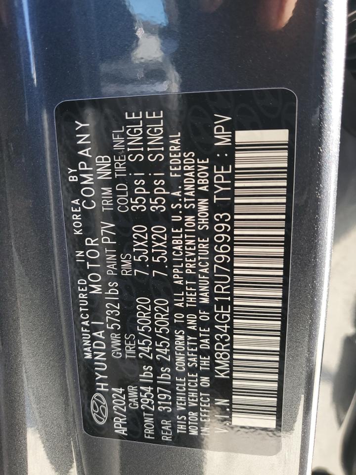 KM8R34GE1RU796993 2024 Hyundai Palisade Xrt