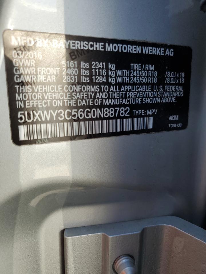 5UXWY3C56G0N88782 2016 BMW X3 xDrive28D