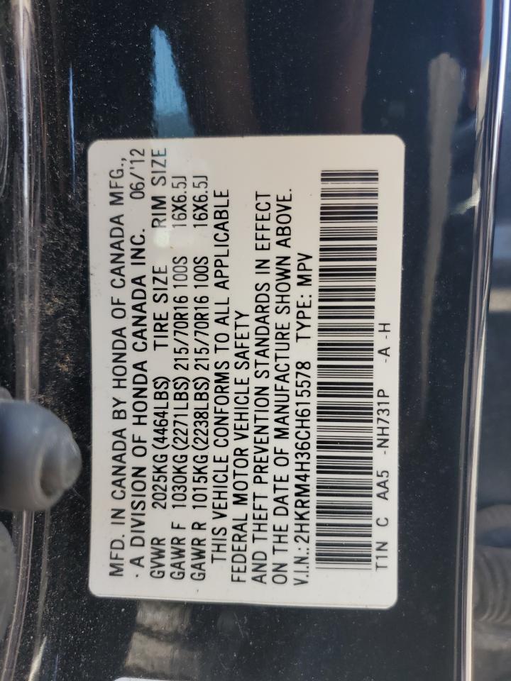 2HKRM4H36CH615578 2012 Honda Cr-V Lx