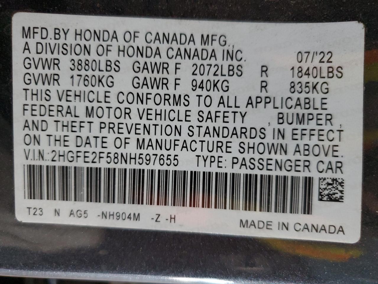 2022 Honda Civic - Image 12