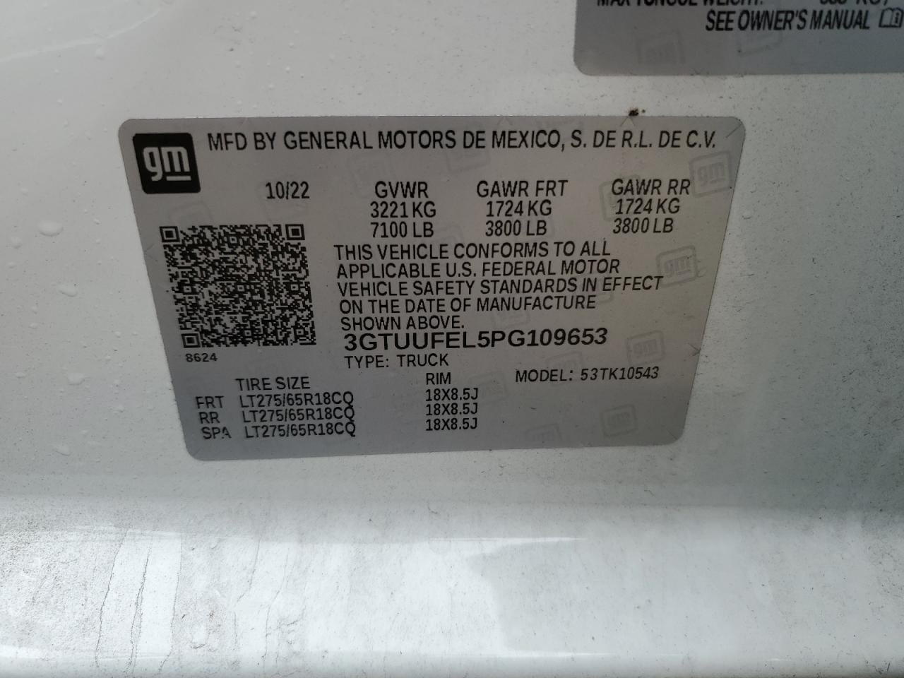 3GTUUFEL5PG109653 2023 GMC Sierra K1500 At4X