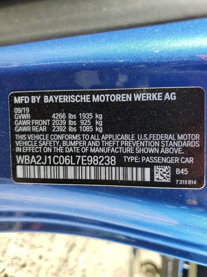 2020 BMW 230I VIN: WBA2J1C06L7E98238 Lot: 77156394