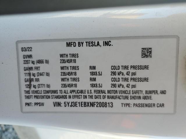 5YJ3E1EBXNF200813 Tesla All Other MISC PARTS 13