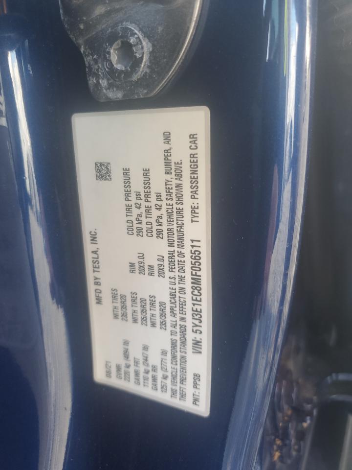 5YJ3E1EC8MF056511 2021 Tesla Model 3