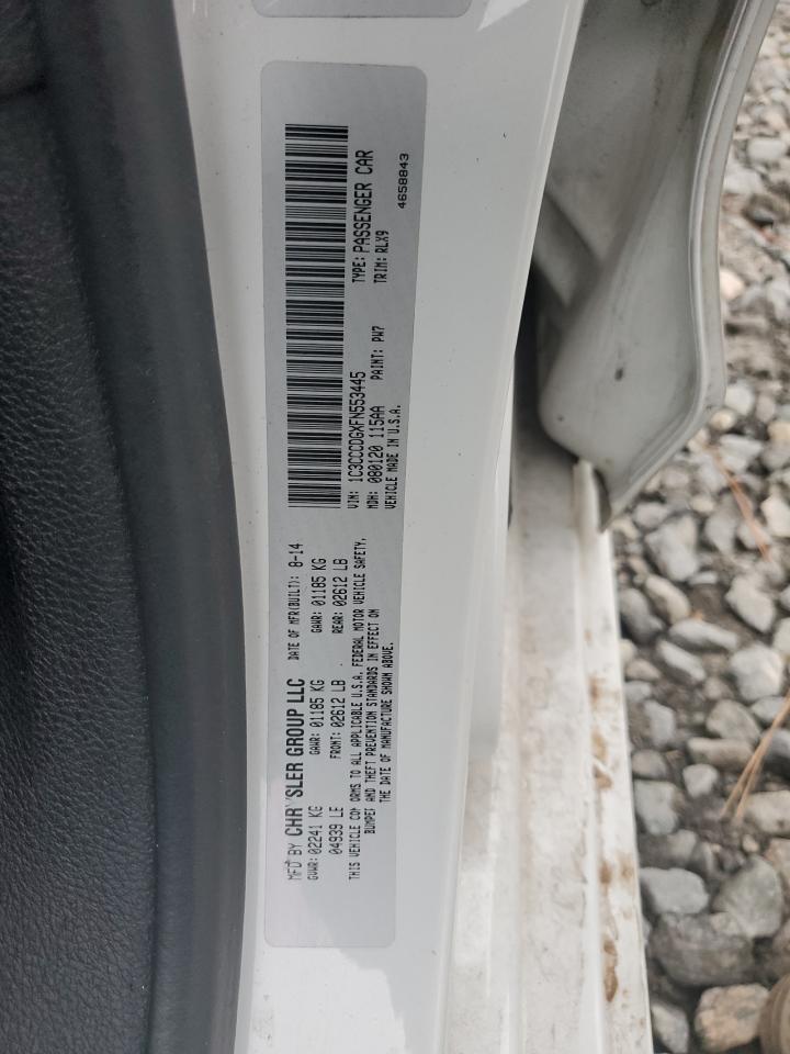 2015 Chrysler 200 S VIN: 1C3CCCDGXFN553445 Lot: 73387704