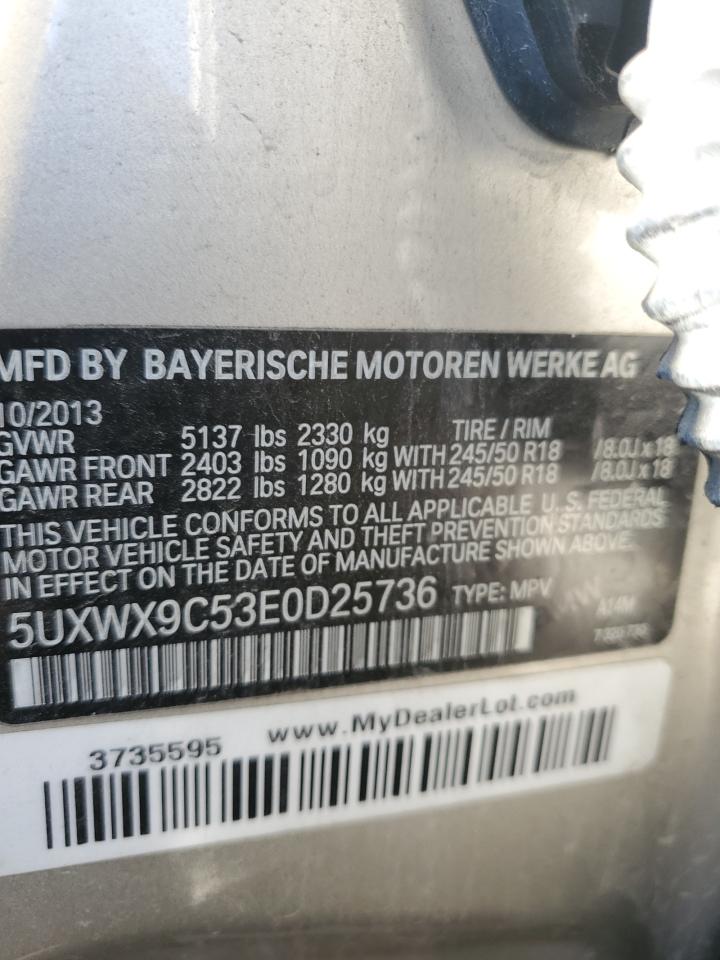 VIN 5UXWX9C53E0D25736 2014 BMW X3 no.13