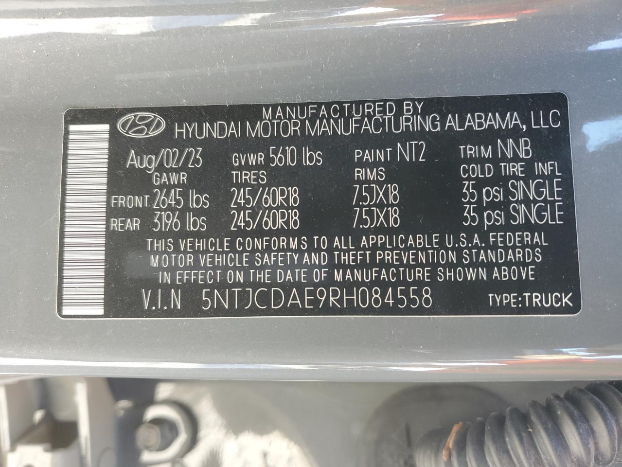 5NTJCDAE9RH084558 2024 Hyundai Santa Cruz Sel