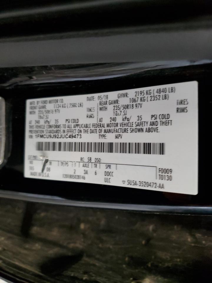 1FMCU9J92JUC49473 2018 Ford Escape Titanium