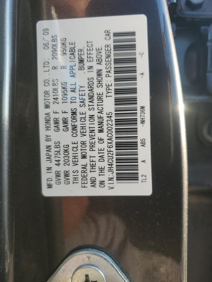 JH4CU2F6XAC002345 2010 Acura Tsx