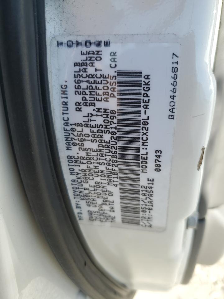 4T1BF28B62U201790 2002 Toyota Avalon Xl