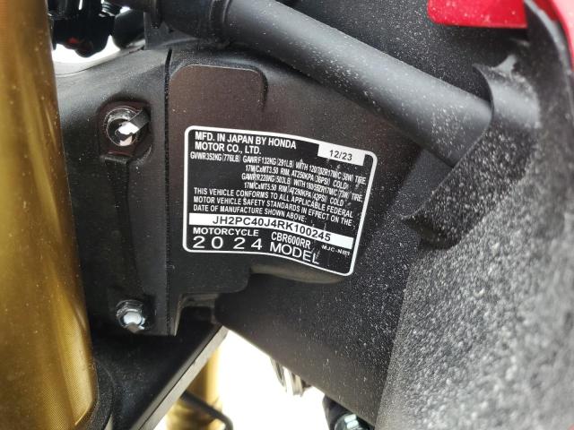 2024 HONDA CBR600 RR